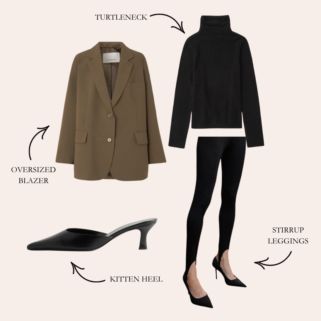 black legging outfit with blazer and heels black legging outfit with blazer and heels