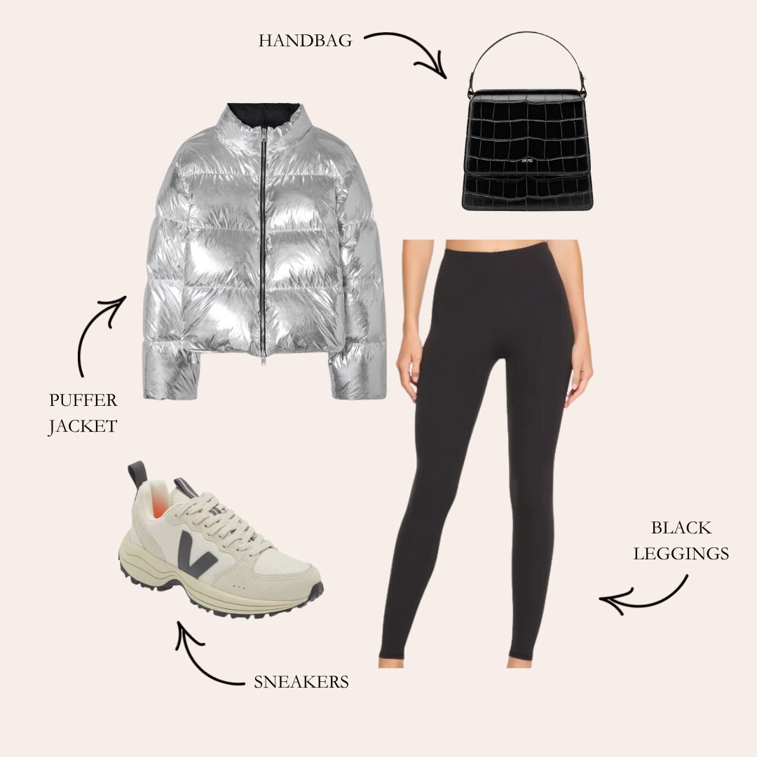 black legging outfit with puffer coat black legging outfit with puffer coat