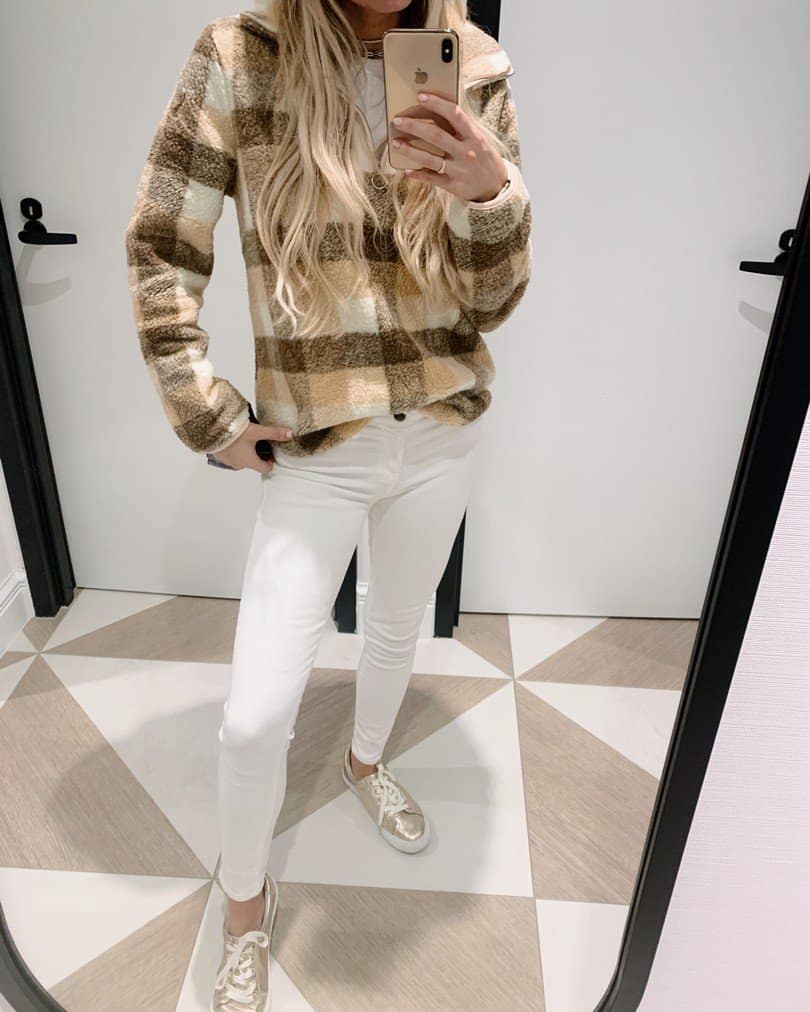 Plaid Fleece Pullover amazon fall fashion Plaid Fleece Pullover