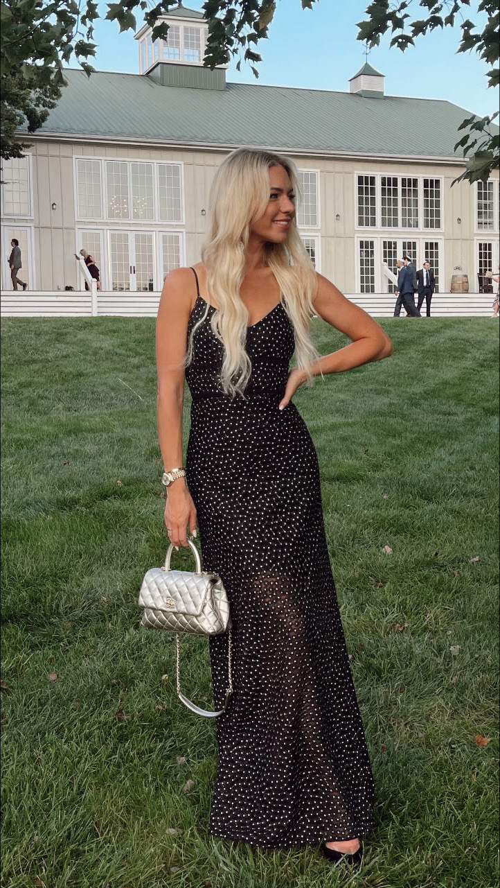 polka dot dress black and white polka dot dress with spaghetti straps