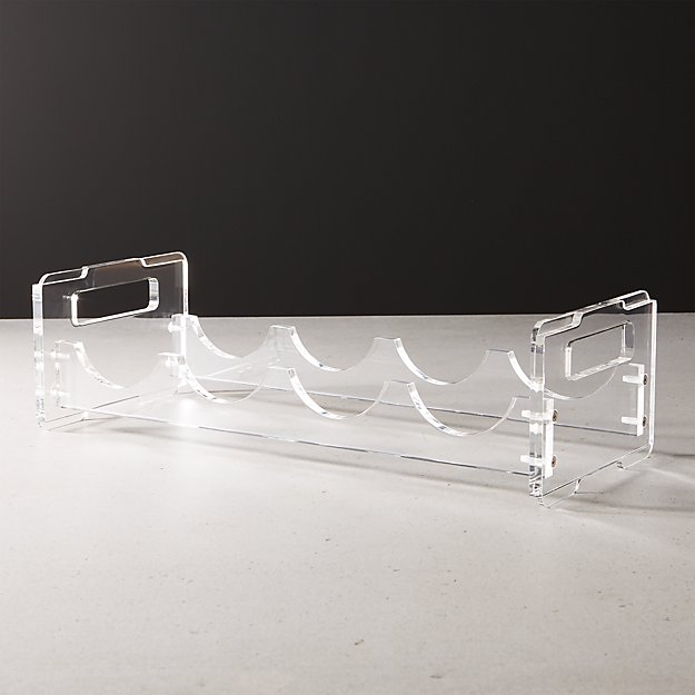 CB2 Clear Wine Rack