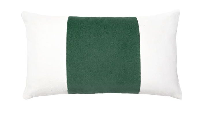 green throw pillow