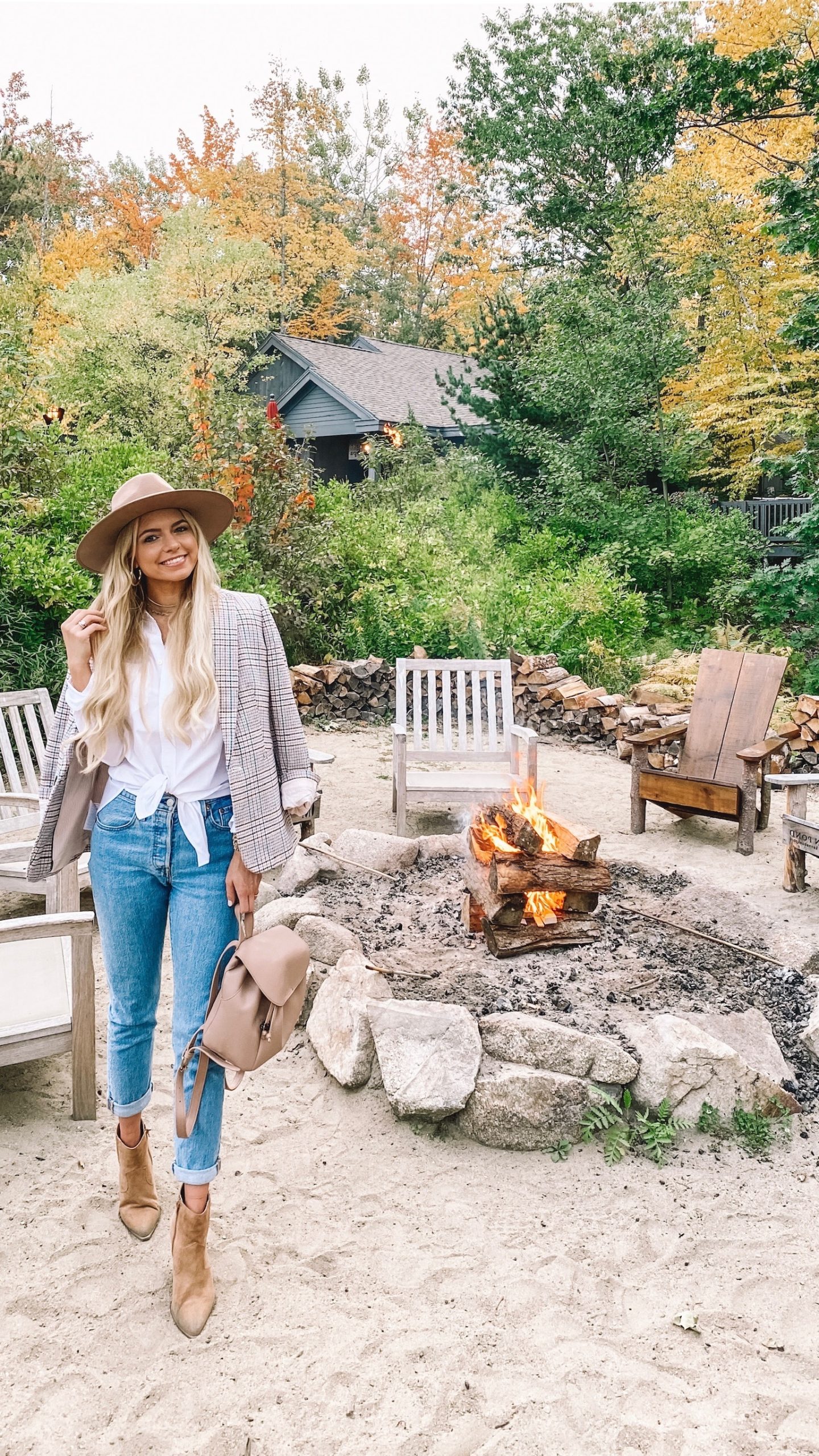 blazer and jeans outfit What To Wear With Straight Leg Jeans