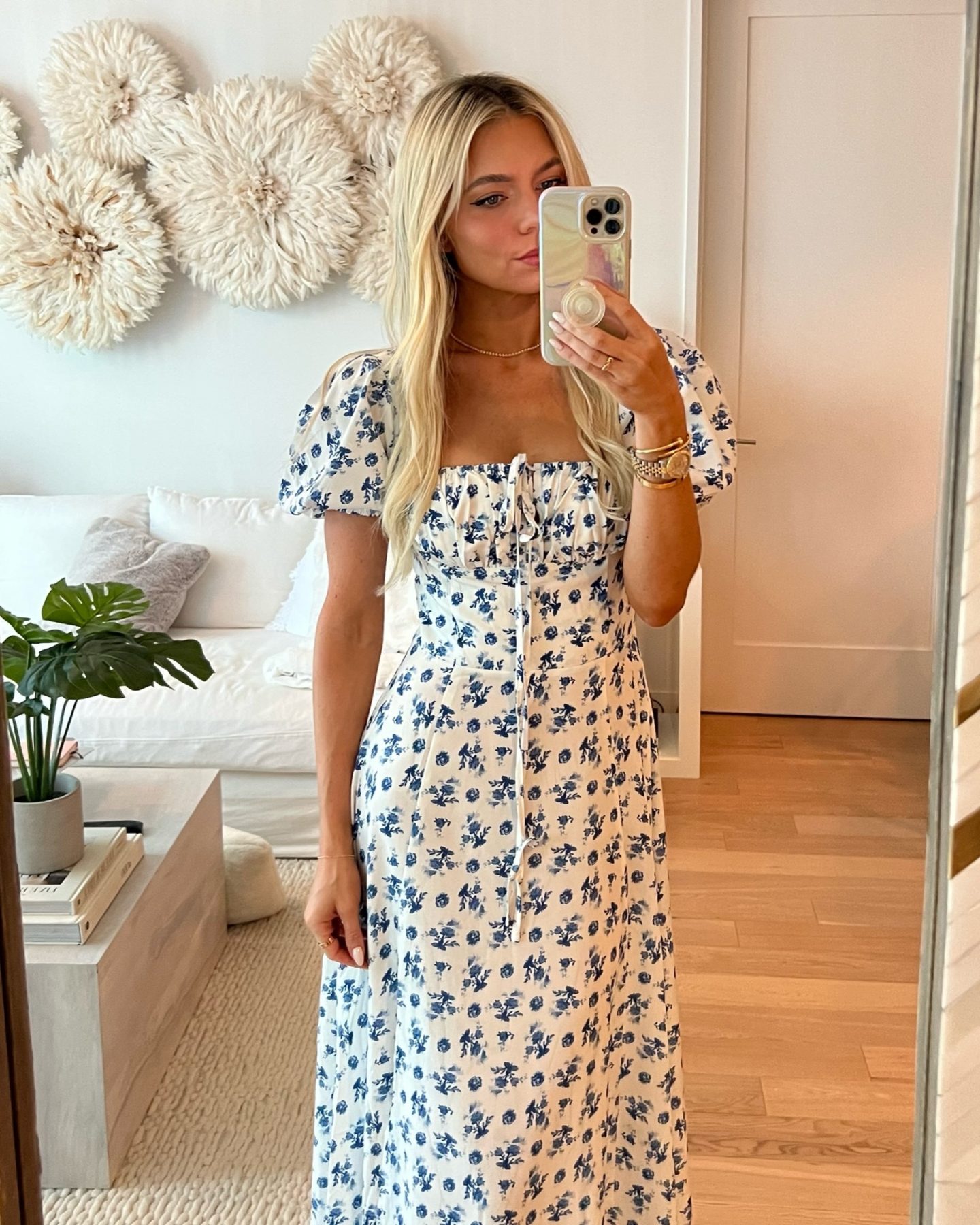 amazon puff sleeve floral dress