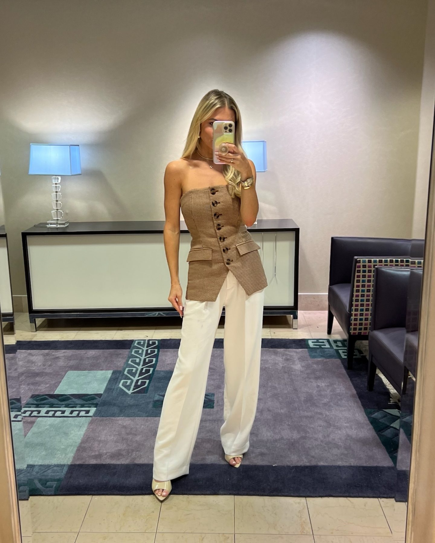 Strapless Tailored Top Trousers outfit Strapless Tailored Top + Trousers outfit