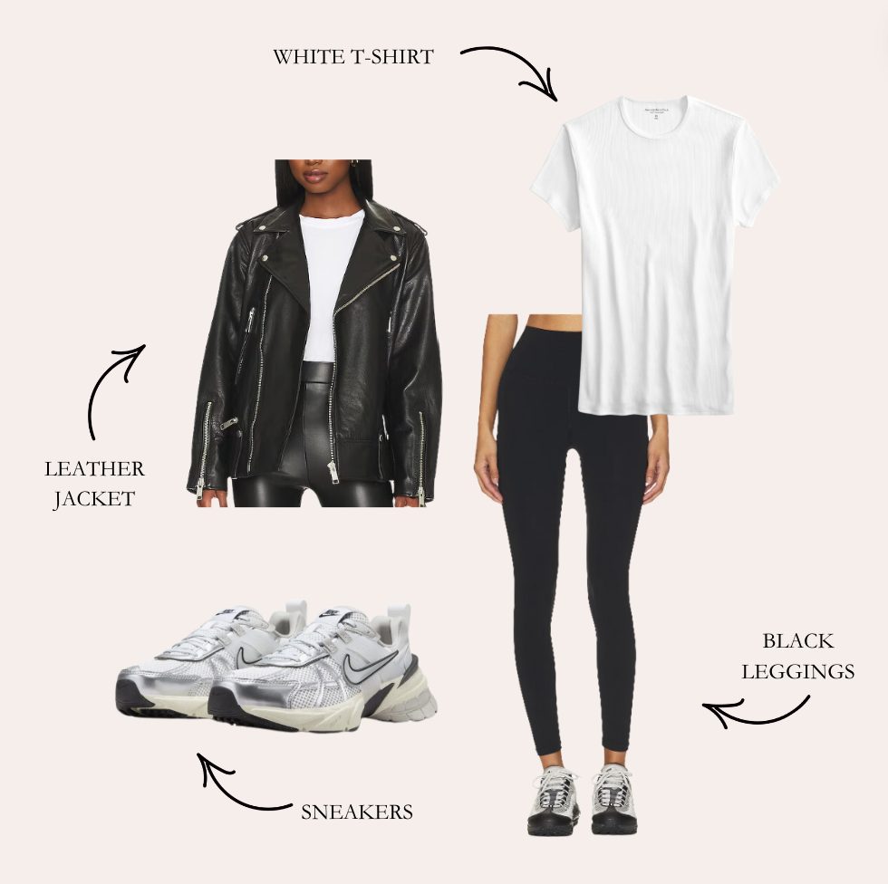 black leggings outfit with leather jacket black leggings outfit with a leather jacket