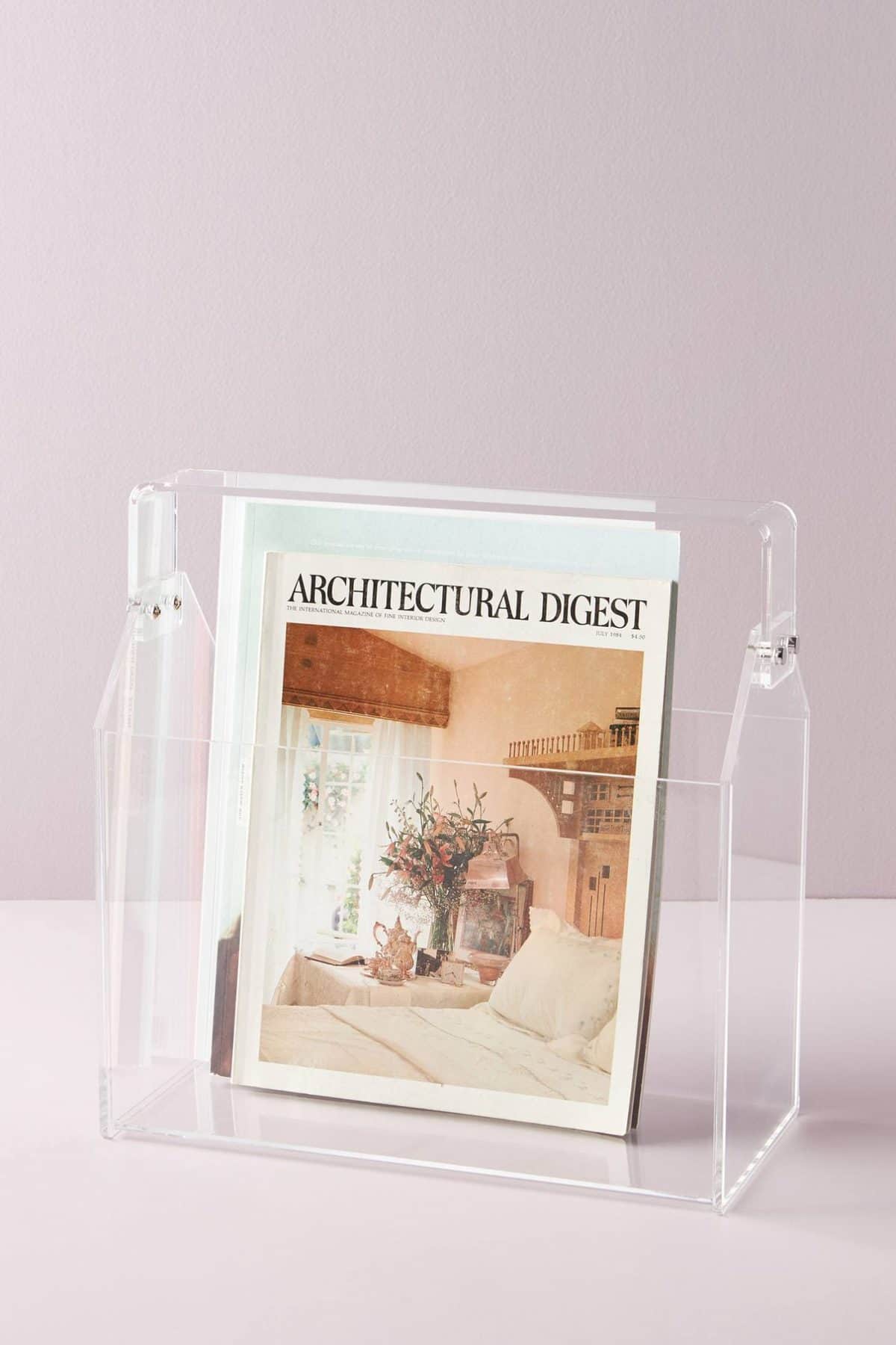 acrylic magazine holder
