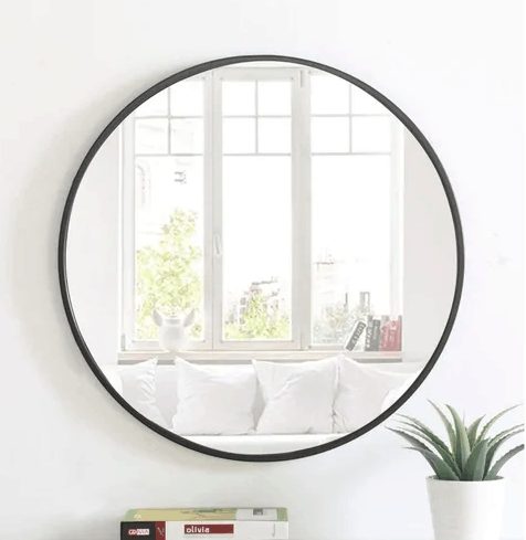 metal frame round mirror overstock