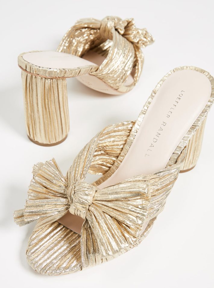 Loeffler Randall Penny Pleated Bow Sandals Loeffler Randall Penny Pleated Bow Sandals