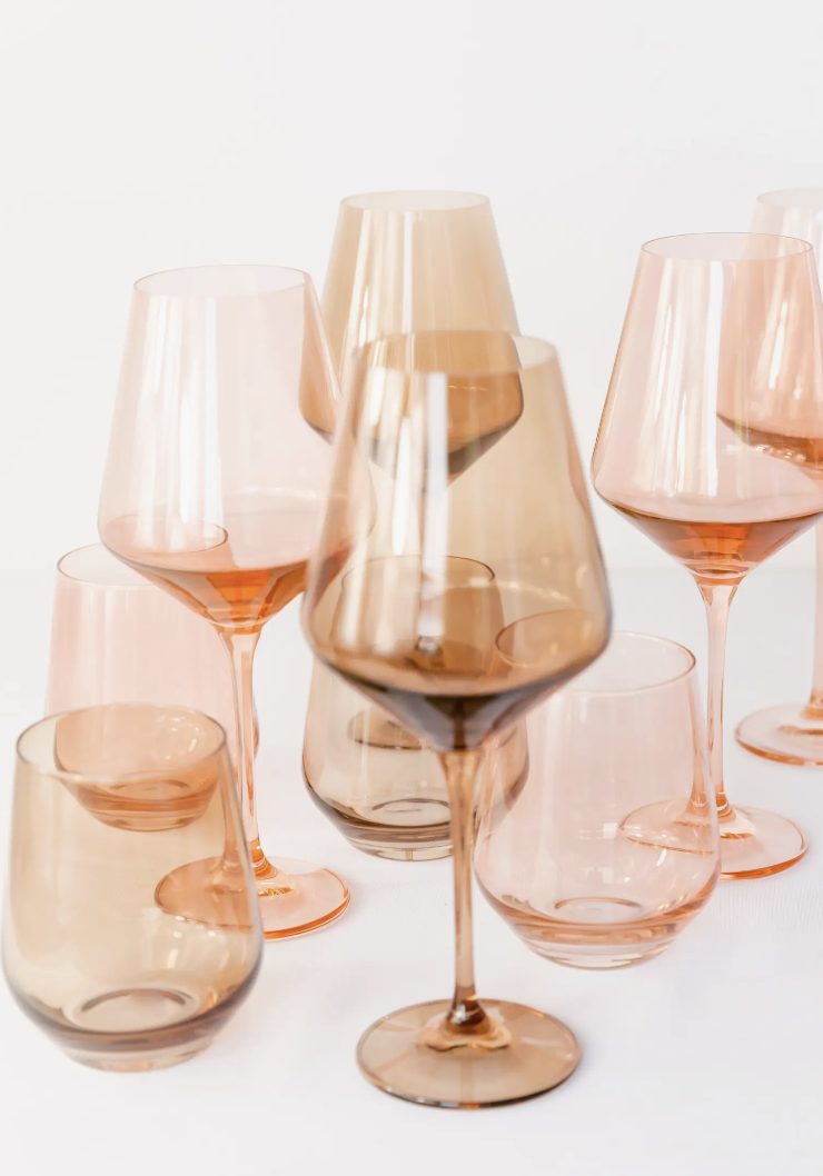 Estelle Colored Glass Stemware Set Estelle Colored Glass Stemware Set