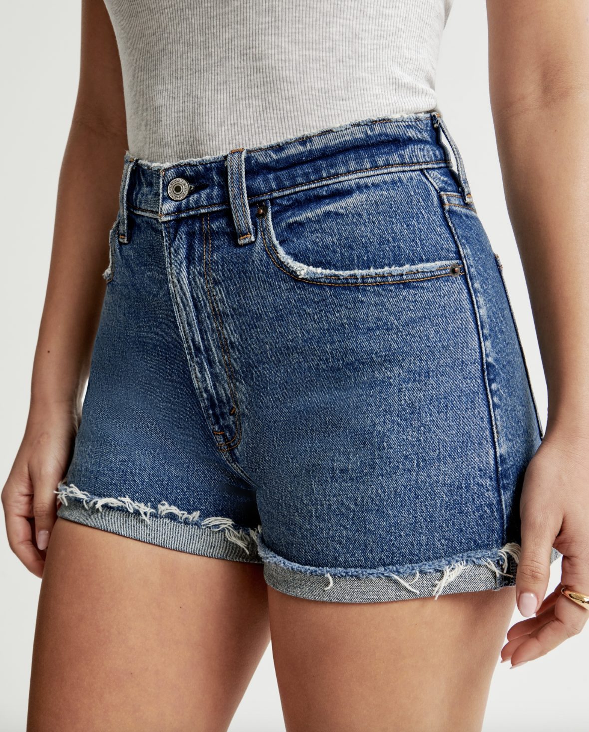 Abercrombie curve love denim shorts