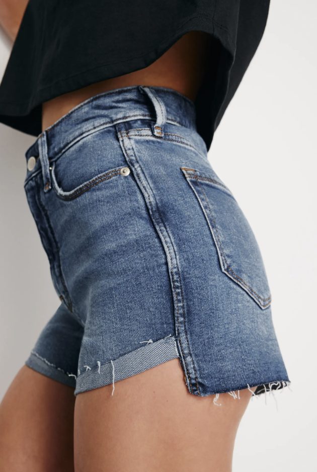 good American good curve denim shorts
