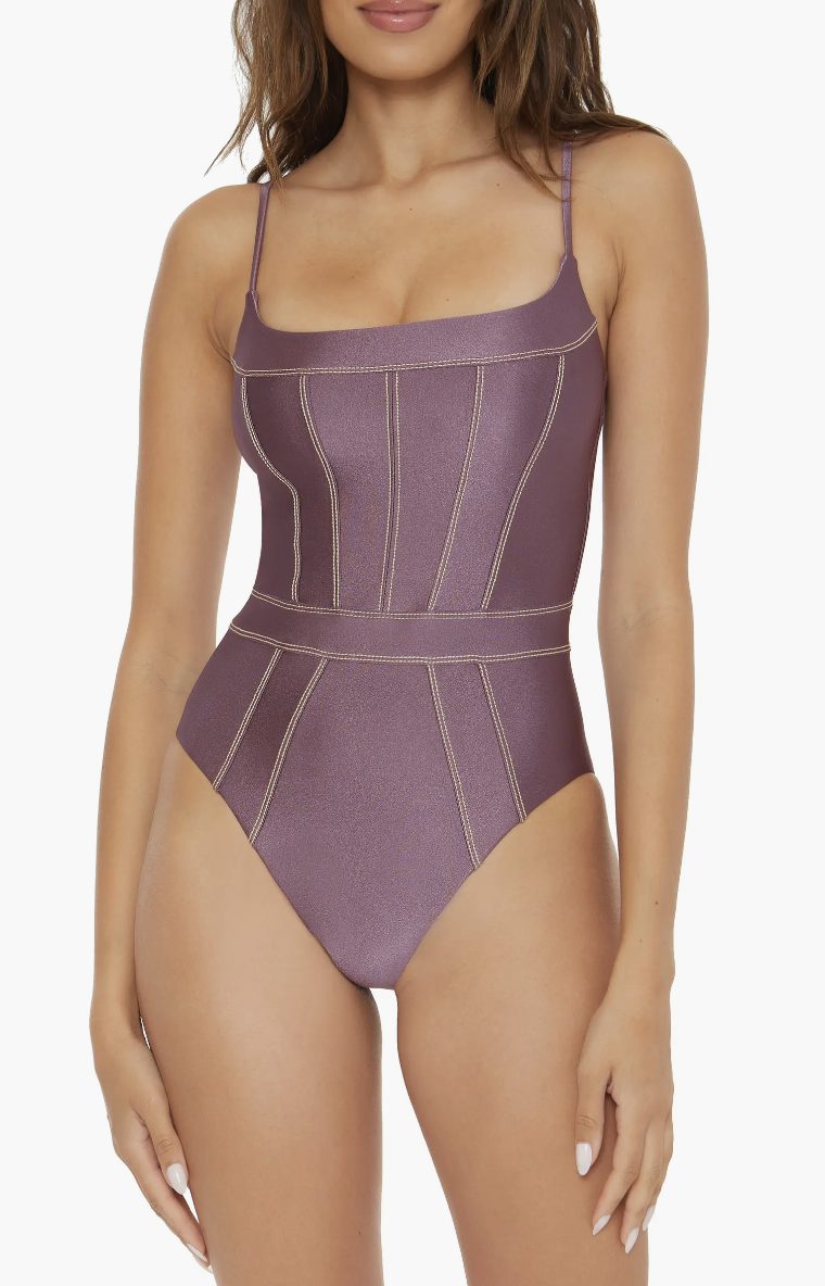Becca Sheen One-Piece Swimsuit Becca Color Sheen One-Piece Swimsuit