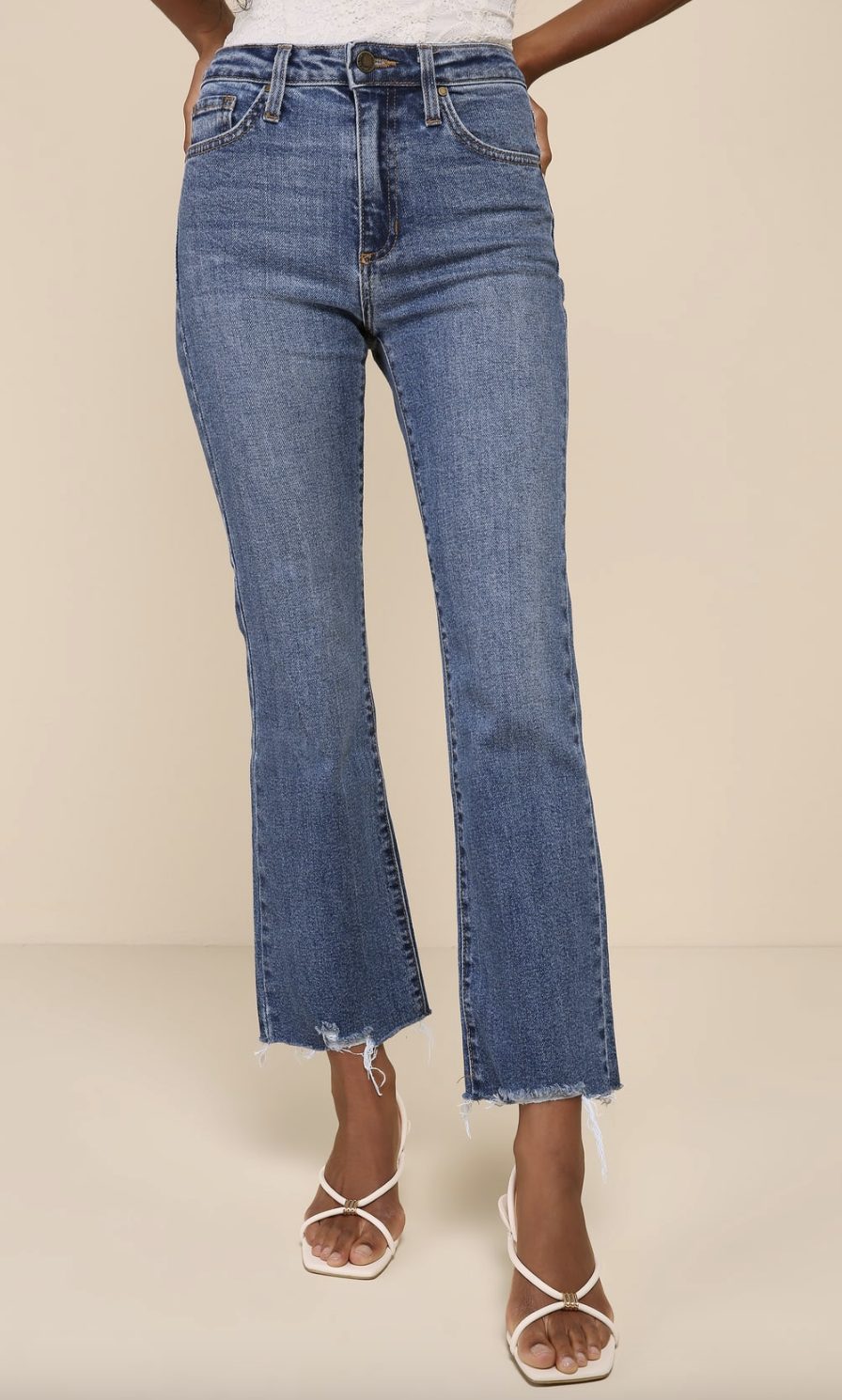 Just Black High Rise Flare Jeans just black cropped flared jeans