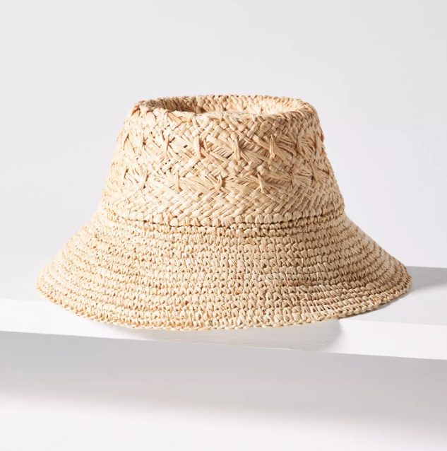 Anthropologie Straw Bucket Hat Anthropologie Wyeth Double-Weave Straw Bucket Hat | Must-Have Beach Straw Hats