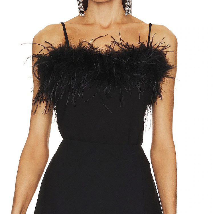 feather top with jeans