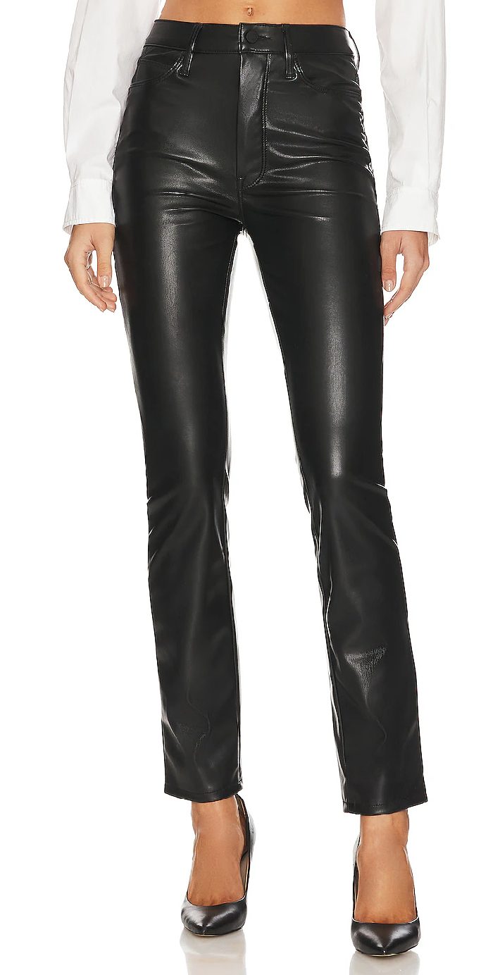 leather pants holiday outfit