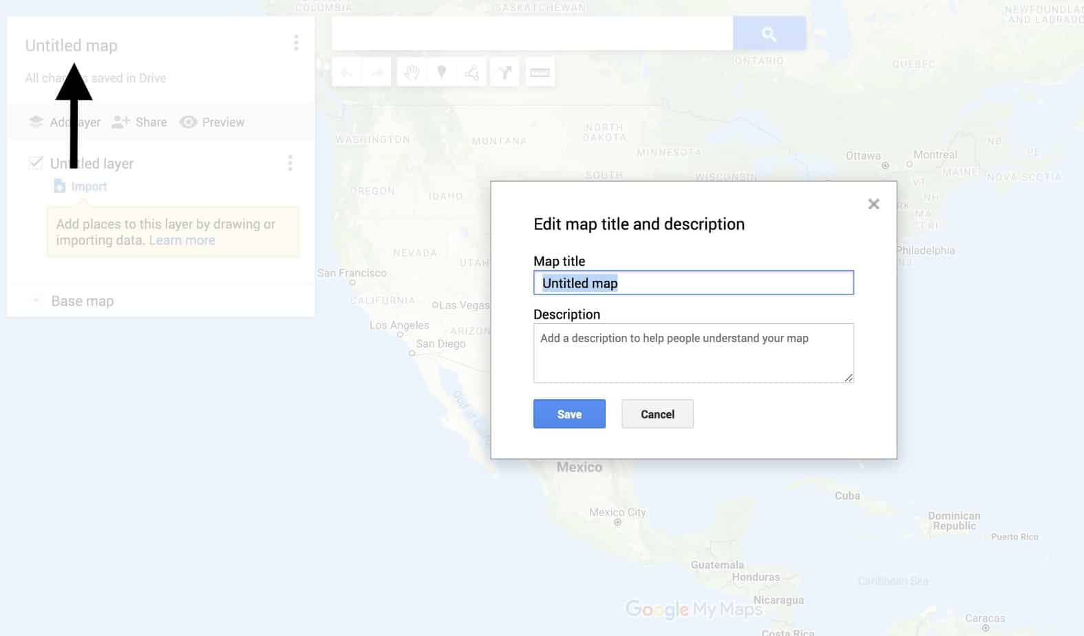 edit map title edit map title