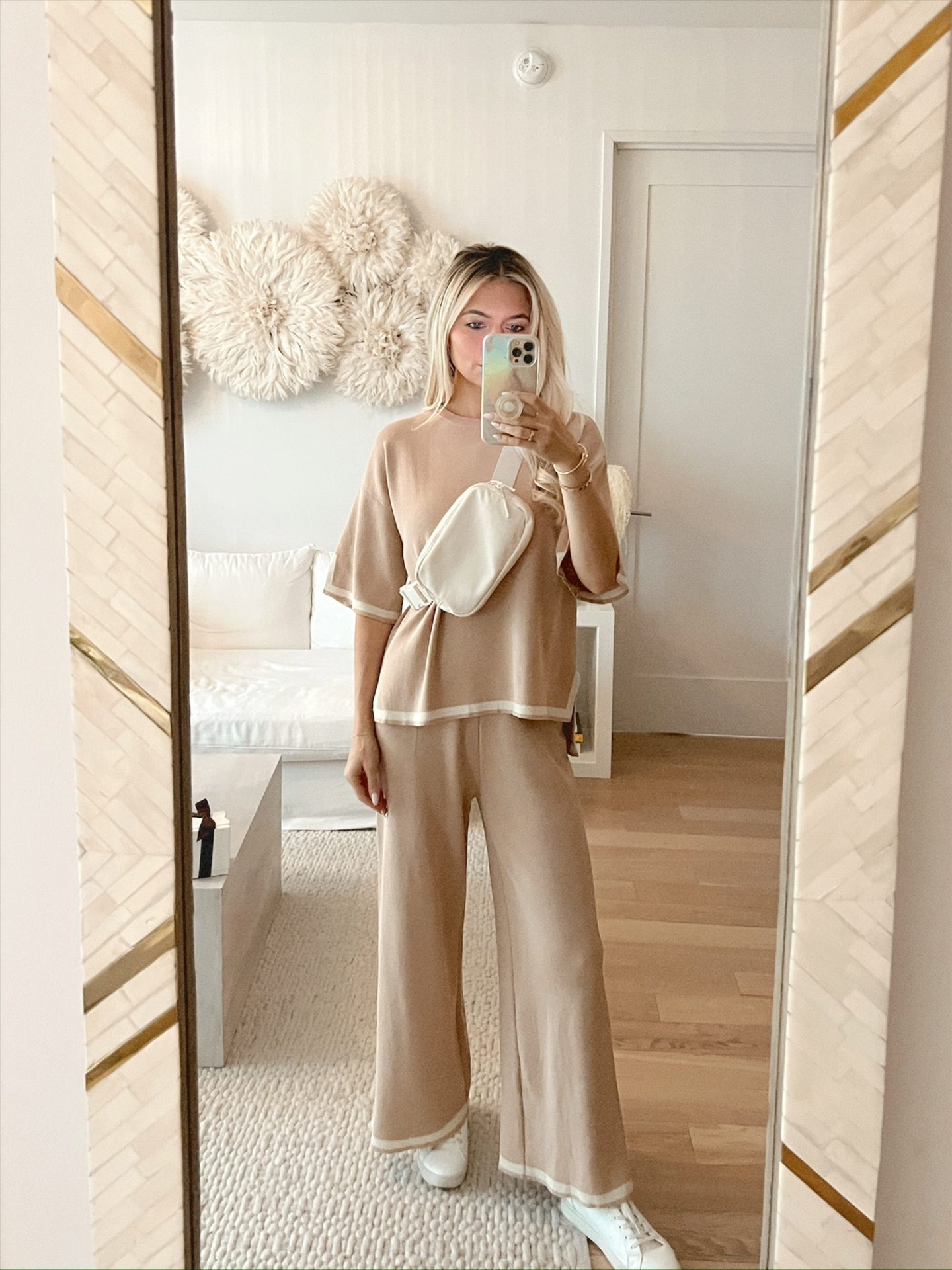 NYC spring and summer outfit - matching sweater set