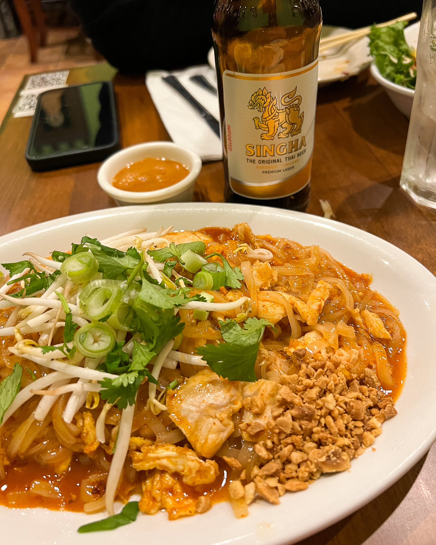 Rickey's Thai Bistro pad thai at rickey's thai bistro