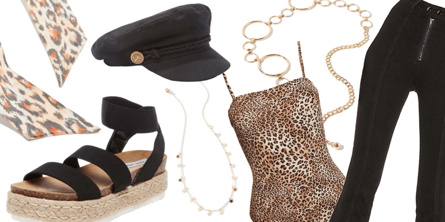 animal print and black outfit animal print and black outfit