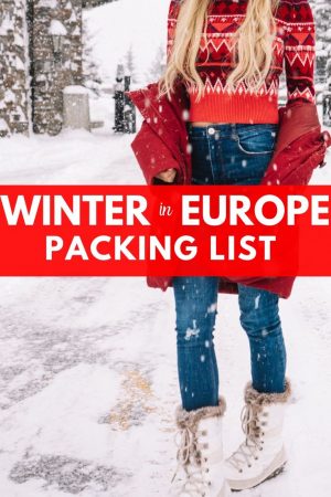 winter europe vacation packing list